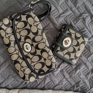 Coach Wristlet and Wallet Set